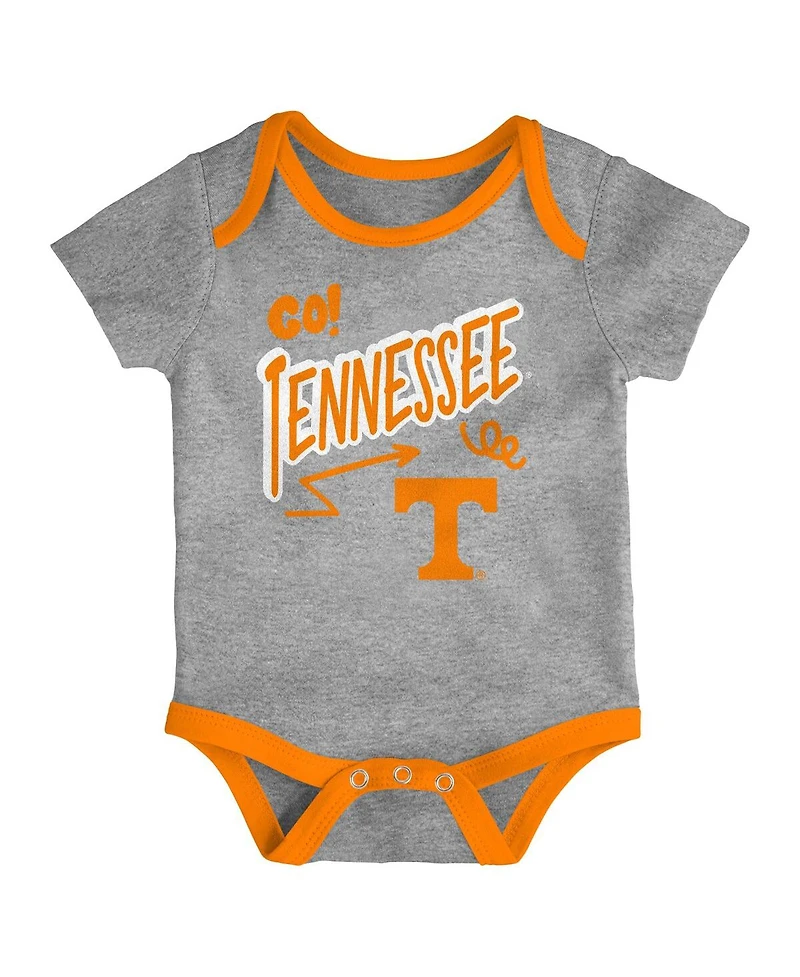 Outerstuff Baby Boys and Girls 3-Pack Tennessee Volunteers All Day Play Bodysuit Set