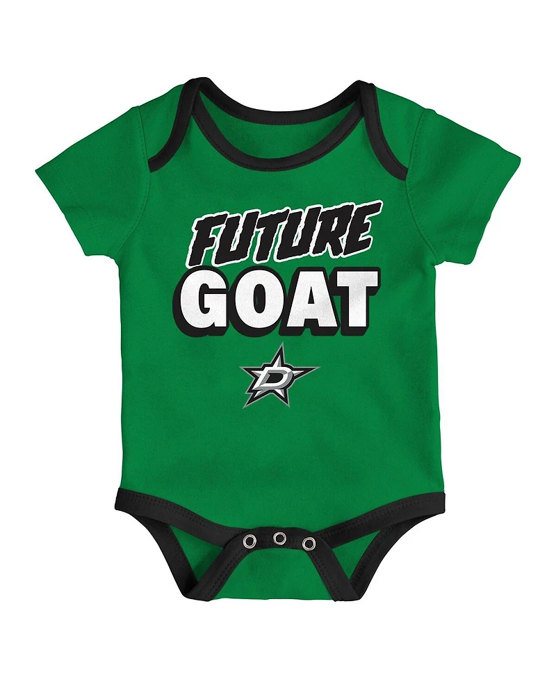 Outerstuff Baby Boys and Girls 3-Pack Dallas Stars Loyal Buddies Bodysuit Set