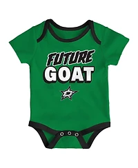 Outerstuff Baby Boys and Girls 3-Pack Dallas Stars Loyal Buddies Bodysuit Set