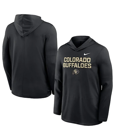 Nike Men's Black Colorado Buffaloes 2025 Sideline Dri-fit Long Sleeve Hoodie T-Shirt