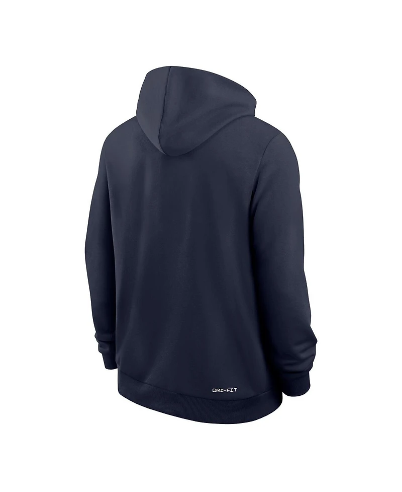 Nike Men's Navy Illinois Fighting Illini 2025 Sideline Performance Pullover Hoodie