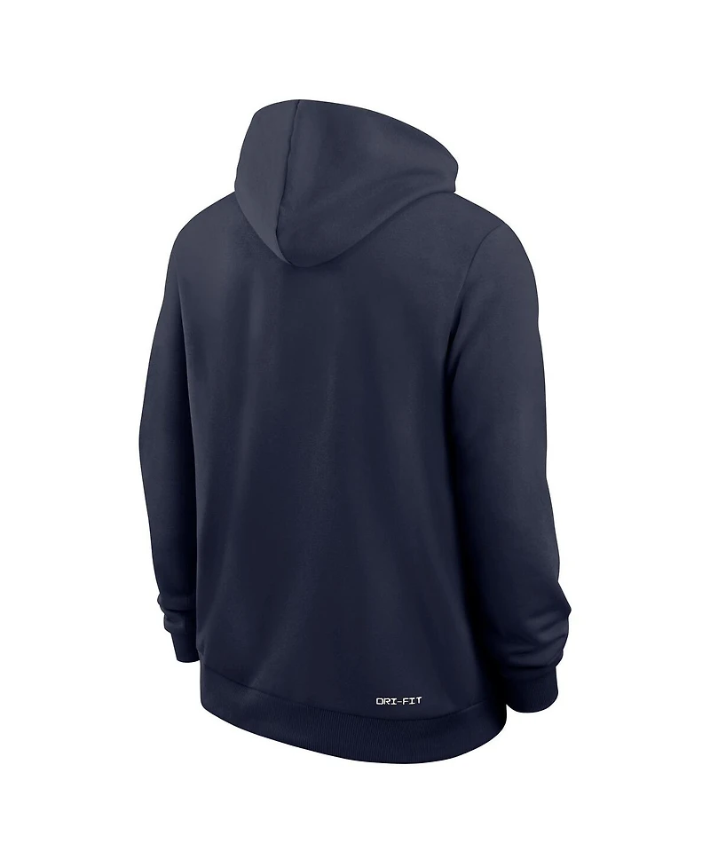Nike Men's Navy UConn Huskies 2025 Sideline Performance Pullover Hoodie
