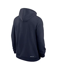 Nike Men's Navy UConn Huskies 2025 Sideline Performance Pullover Hoodie