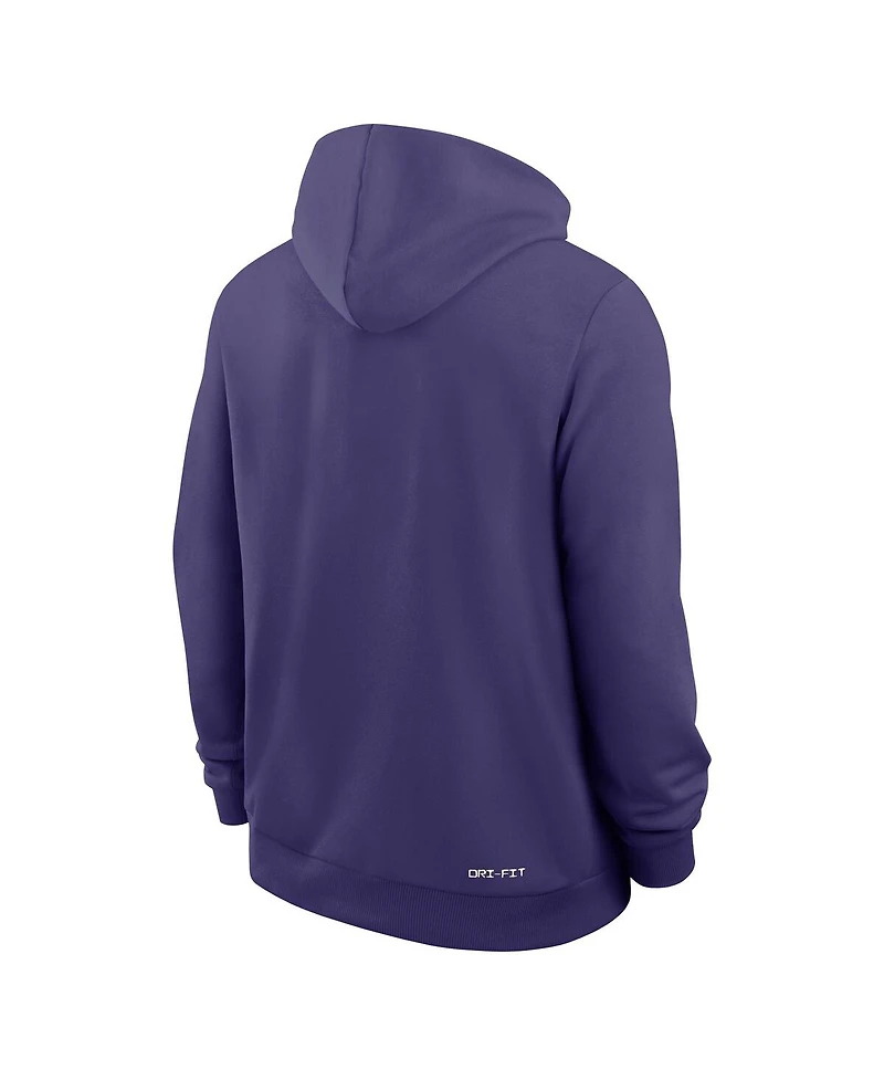 Nike Men's Purple Kansas State Wildcats 2025 Sideline Performance Pullover Hoodie