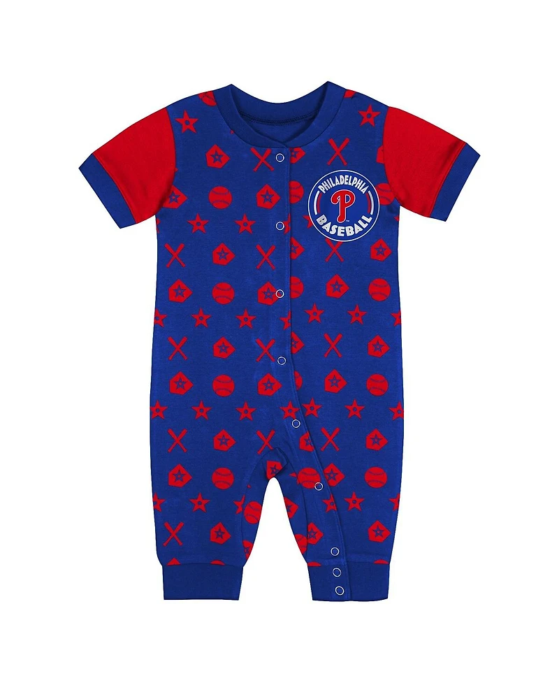 Outerstuff Newborn Blue Philadelphia Phillies Hard 90 Coveralls