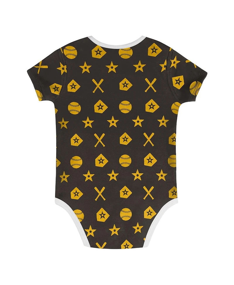 Outerstuff Baby Boys and Girls Brown San Diego Padres On Deck 2-Piece Diaper Cover Set
