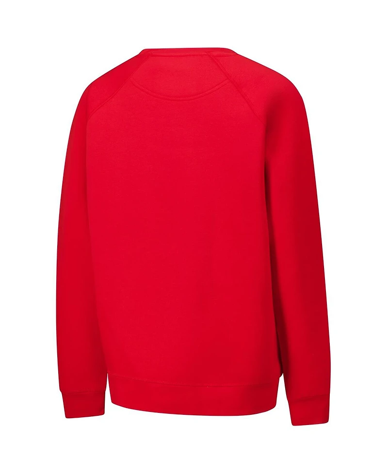 League Collegiate Wear Men's Red Wisconsin Badgers Bendy Arch Essential 2.0 Pullover Sweatshirt