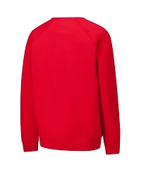 League Collegiate Wear Men's Red Wisconsin Badgers Bendy Arch Essential 2.0 Pullover Sweatshirt