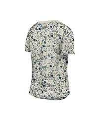 New Era Women's Cream Dallas Cowboys Glam Game Floral T-Shirt