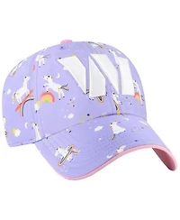 '47 Brand Girls Preschool Lavender Washington Commanders Unicorn Clean Up Adjustable Hat