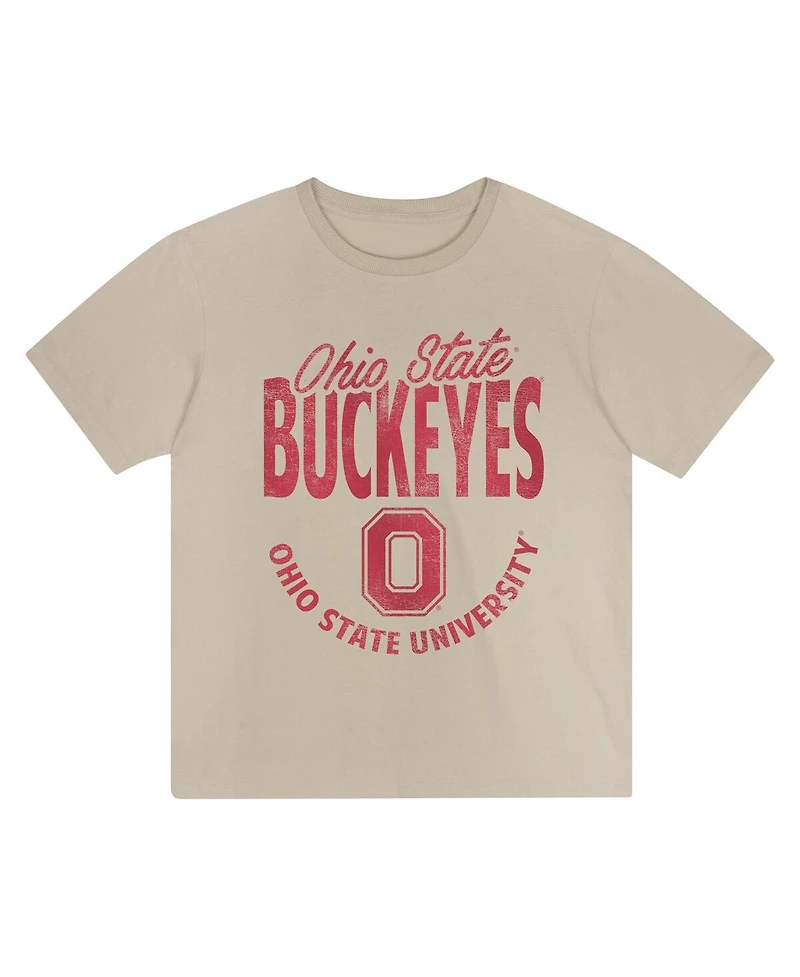 Outerstuff Toddler Tan Ohio State Buckeyes News Flash T-Shirt