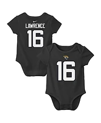 Nike Baby Boys and Girls Trevor Lawrence Black Jacksonville Jaguars Player Name Number Bodysuit