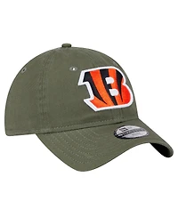 New Era Big Boys and Girls Olive Cincinnati Bengals Main 9TWENTY Adjustable Hat