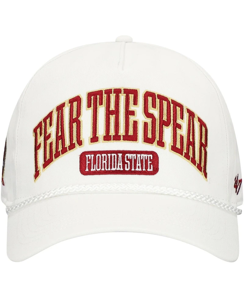 '47 Brand Men's White Florida State Seminoles Local Arch Hitch Snapback Hat