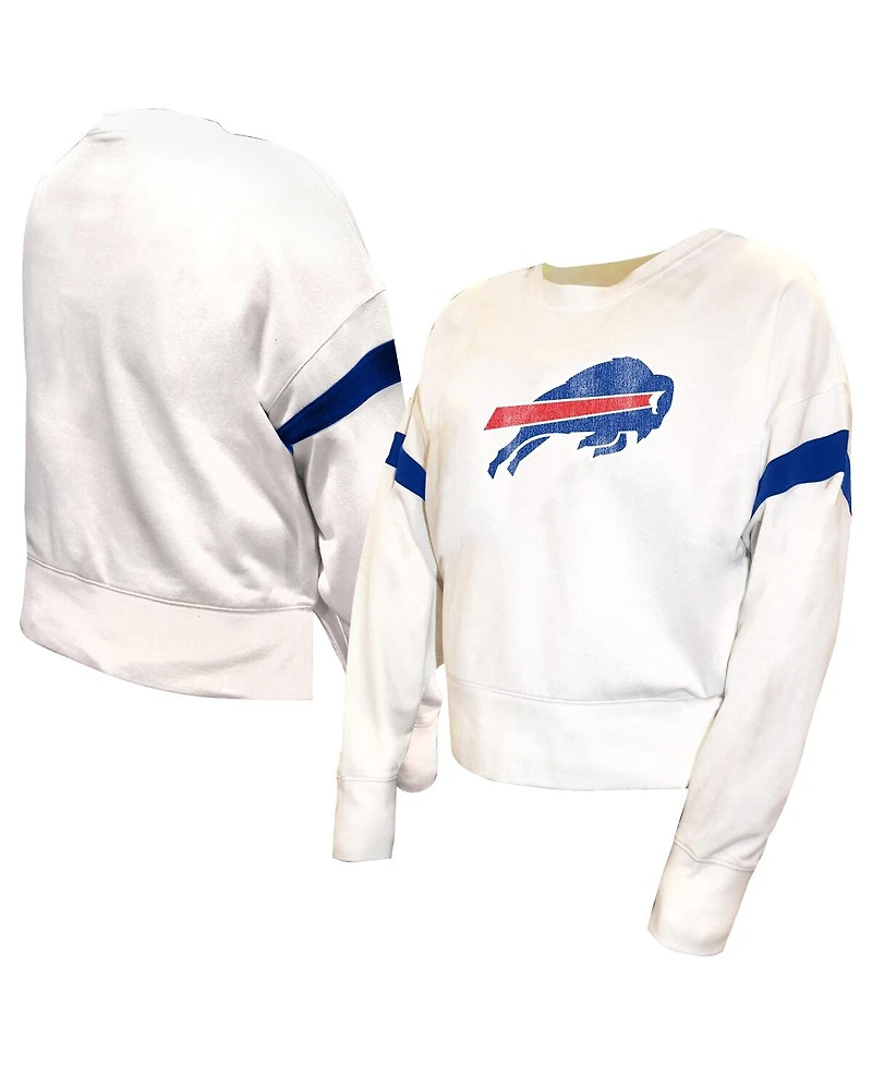 Fanatics Women's White Buffalo Bills Plus Fleece Pullover Sweatshirt