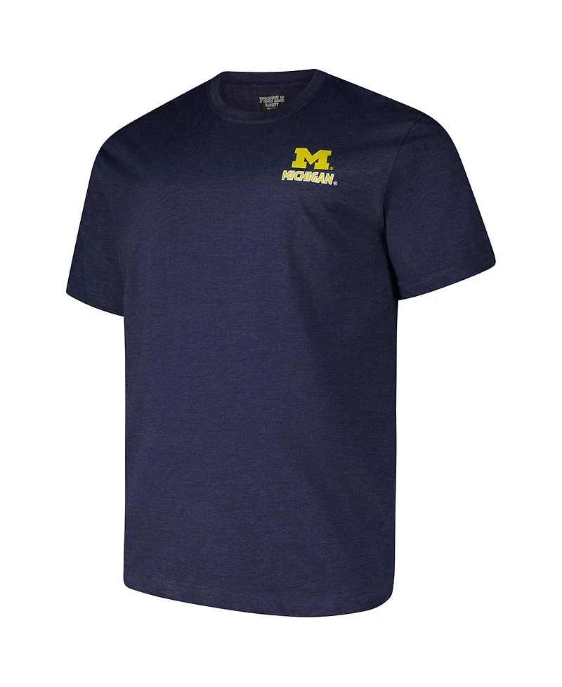 Fanatics Men's Navy Michigan Wolverines Big Tall Ideal Faded T-Shirt