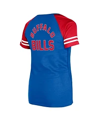 New Era Women's Royal Buffalo Bills Throwback Lace-Up Raglan T-Shirt