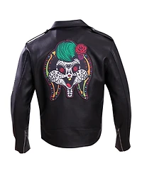 Freeze Max Men's Black Looney Tunes Lola Bunny Biker Full-Zip Jacket