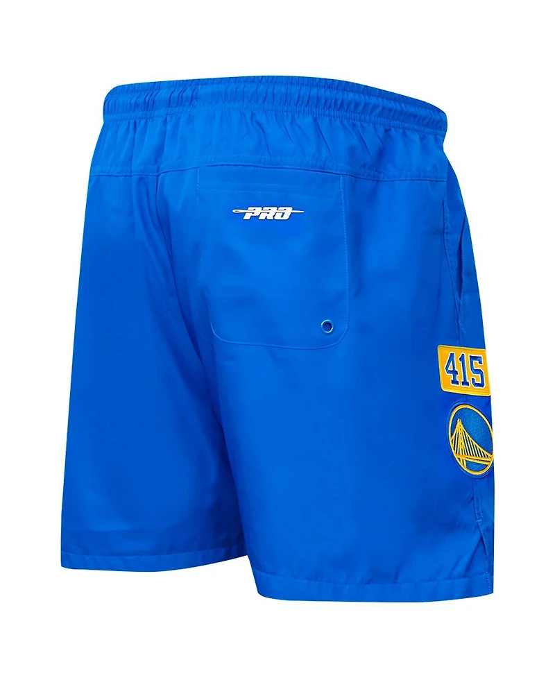 Pro Standard Men's Royal Golden State Warriors Area Code Shorts