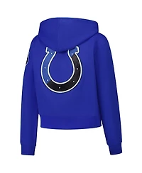 Pro Standard Women's Royal Indianapolis Colts Split Logo Full zip Hoodie