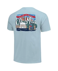 Image One Women's Blue Ole Miss Rebels Comfort Colors Campus Scene Drawing Script T-Shirt