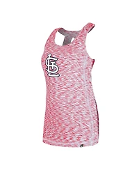 New Era Women's Red St. Louis Cardinals Space Dye Keyhole Back Tank Top