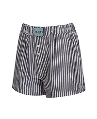 Concepts Sport Women's 2-Pack Black Philadelphia Eagles Stripes and Solids Boxer Shorts Set