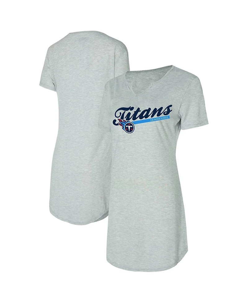 Concepts Sport Women's Gray Tennessee Titans Petition Knit Nightshirt