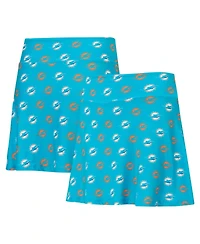 Concepts Sport Women's Aqua Miami Dolphins Record Allover Print Knit Sleep Skort