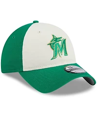 New Era Men's White/Green Miami Marlins 2024 St. Patrick's Day 9TWENTY Adjustable Hat