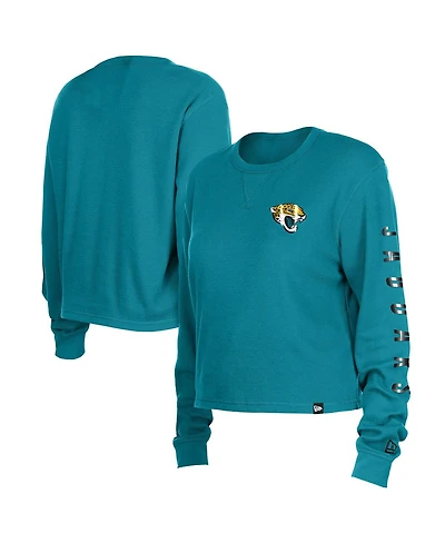 New Era Women's Teal Jacksonville Jaguars Sport Night Thermal Long Sleeve T-Shirt