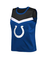 Outerstuff Big Girls 2-Piece Royal Indianapolis Colts Spirit Cheerleader Dress Set