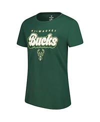 Fanatics Women's Hunter Green Milwaukee Bucks Top Baller T-Shirt