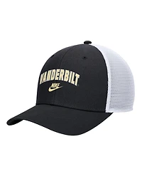 Nike Men's Black Vanderbilt Commodores Vintage Arch Rise Performance Trucker Adjustable Hat