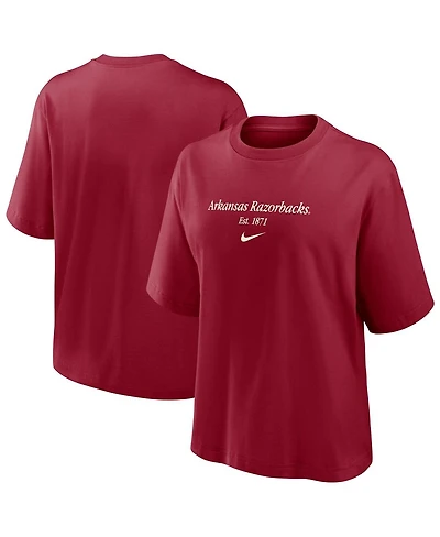 Nike Women's Cardinal Arkansas Razorbacks Boxy T-Shirt