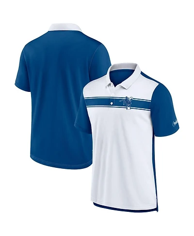 Nike Men's White/Royal Indianapolis Colts Rewind Pique Polo Shirt