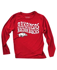 Wes & Willy Baby Boys and Girls Arkansas Razorbacks Long Sleeve Top Striped Tri-Blend Leggings Set