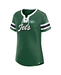 Fanatics Women's Green New York Jets Original State Lace-Up T-Shirt