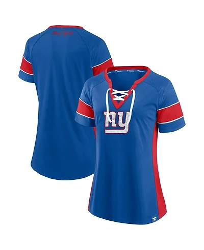 Fanatics Women's Royal New York Giants Athena Lace-Up Top