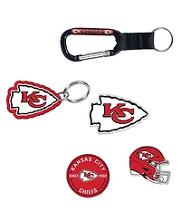 Wincraft Kansas City Chiefs 5-Pack Key Ring and Fridge Magnet Set