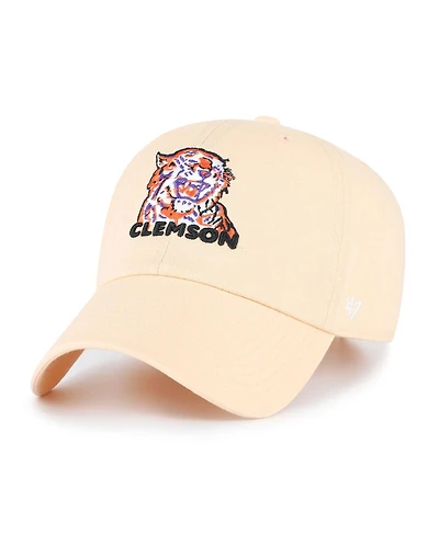 '47 Brand Men's Light Orange Clemson Tigers Vault Clean Up Adjustable Hat