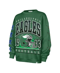 '47 Brand Women's Kelly Green Philadelphia Eagles Go Big Oversized Pullover Sweatshirt