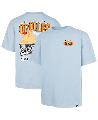 '47 Brand Men's Light Blue Baltimore Orioles Ice Cream Parlor Foundation T-Shirt