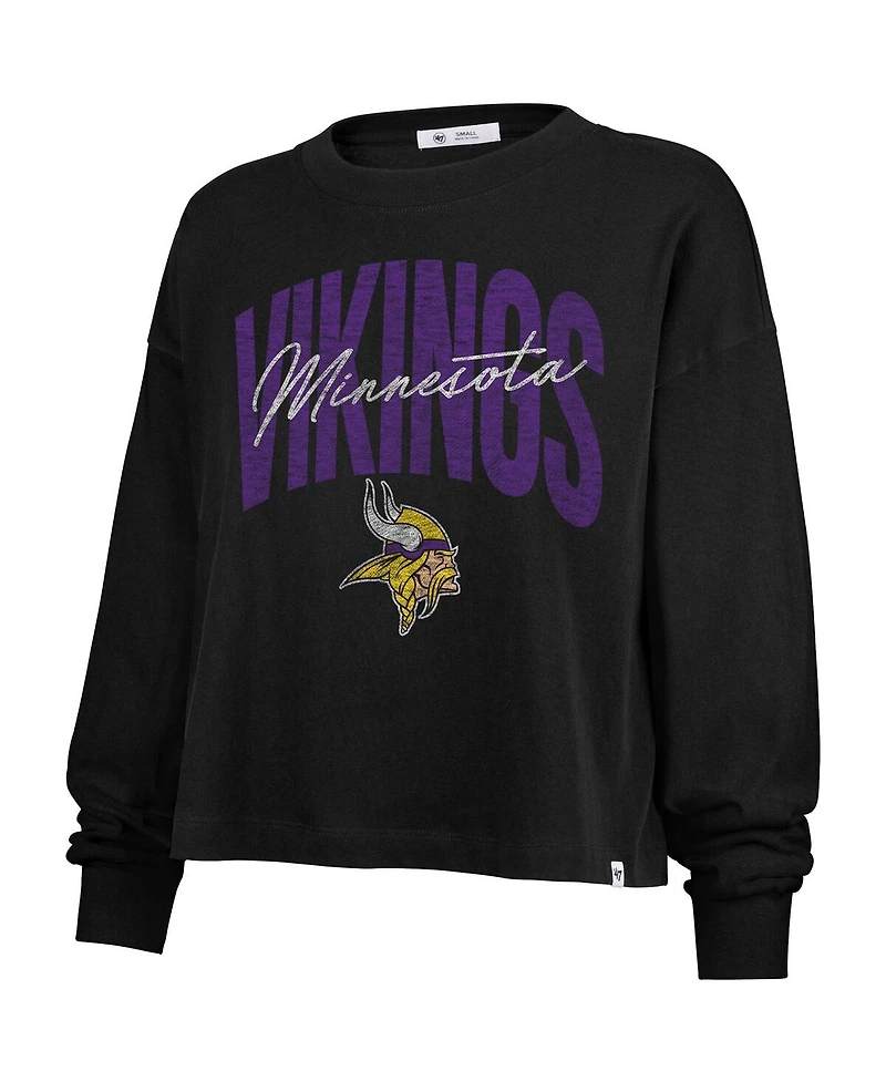 '47 Brand Women's Black Minnesota Vikings Muse Sydney Long Sleeve T-Shirt
