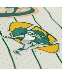 Mitchell & Ness Men's Reggie White Cream Green Bay Packers Name Number Mesh Button-Up Baseball Jersey