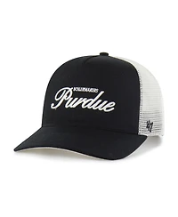 '47 Brand Men's and Women's Black Purdue Boilermakers Contemporary Basics Foundation Trucker Hitch Adjustable Hat