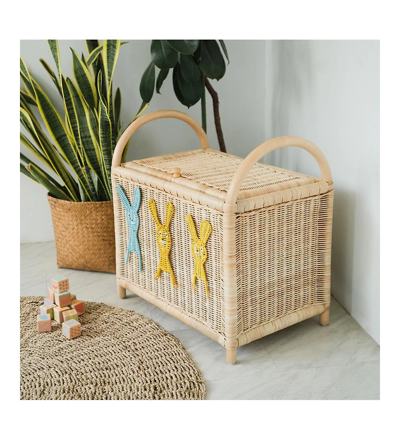 Momiji - Handcrafted Rattan Anais Storage Trunk with handles - Wicker