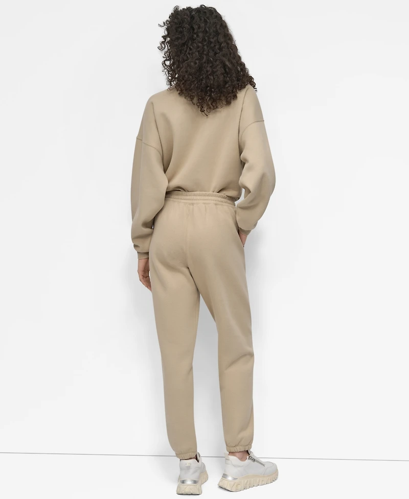 Dkny Women's Hd Logo High Waist Relaxed Joggers