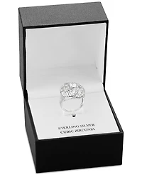 Giani Bernini Cubic Zirconia Loveknot Statement Ring, Created for Macy's - Sterling Silver