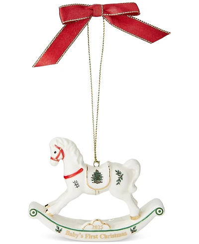 Spode Christmas Tree 2025 Baby's First Christmas Horse Ornament
